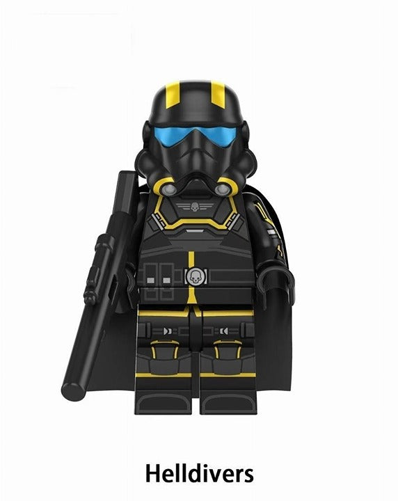 Helldiver / Black and Yellow Armor / Helldivers 2 LEGO compatible minifigure