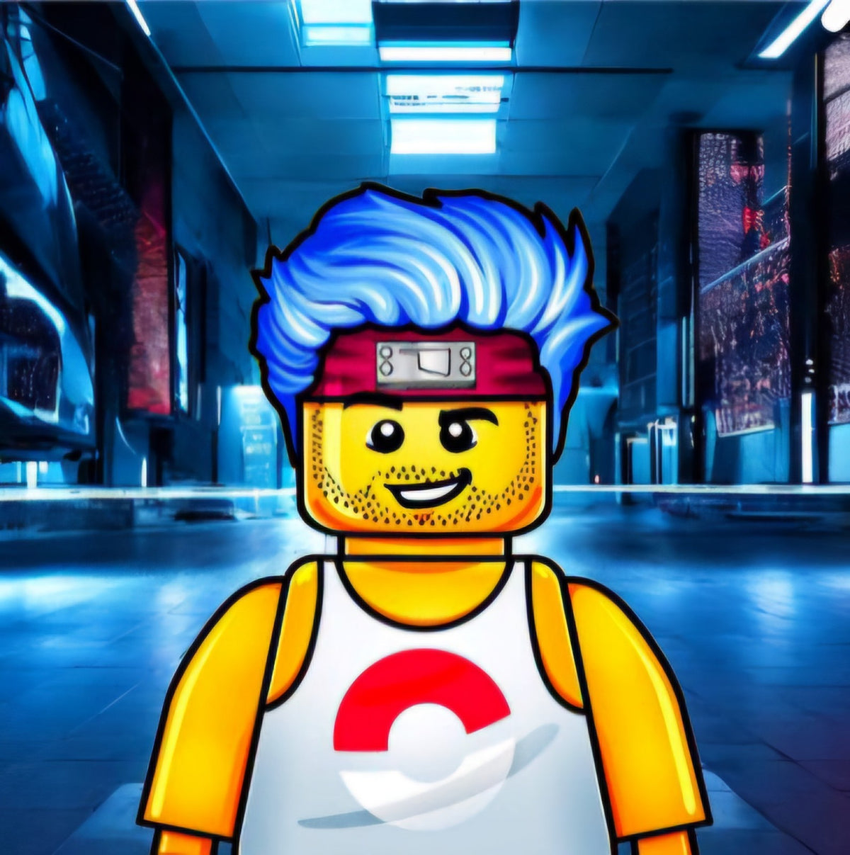 Glow in the dark Happy Ghost - Minifigure - Lego Compatible