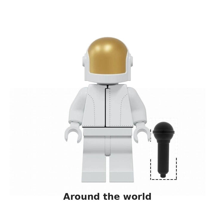 Guy-Manuel / White Suit / Gold Helmet / Daft Punk LEGO compatible minifigure