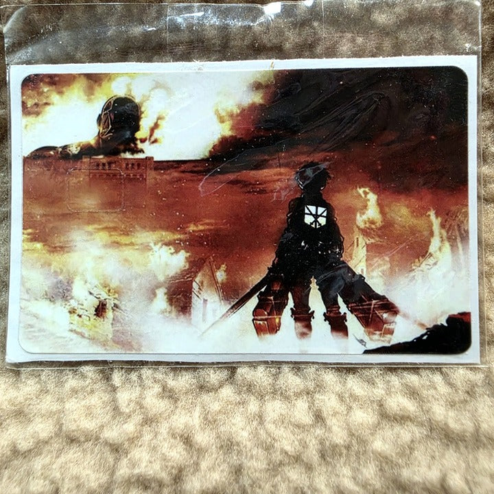 Attack on Titan Fire Card Skin Sticker