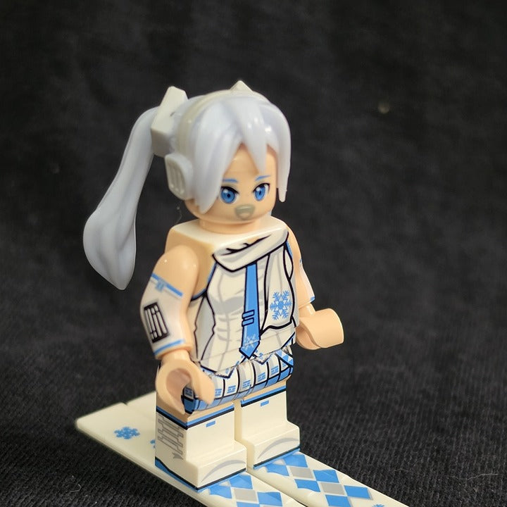 Snow Miku Winter Hatsune Miku with Guitar / Minifigure / LEGO Compatible