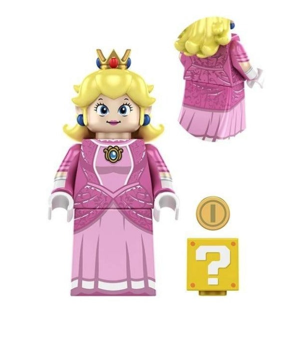 Princess Peach / Coin & ? Block / Super Mario / Minifigure / LEGO Compatible