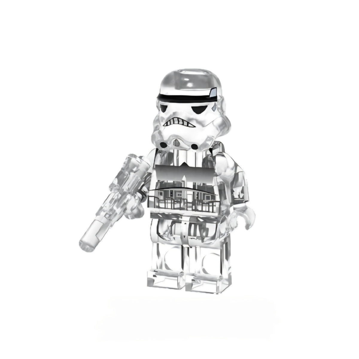 Clear Stormtrooper / Star Wars / Transparent LEGO compatible minifigure