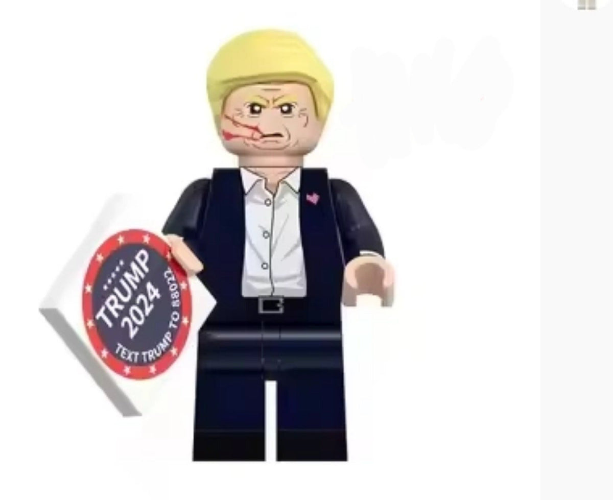 Donald Trump / Bloody Ear / 2024 Sign / President LEGO compatible minifigure