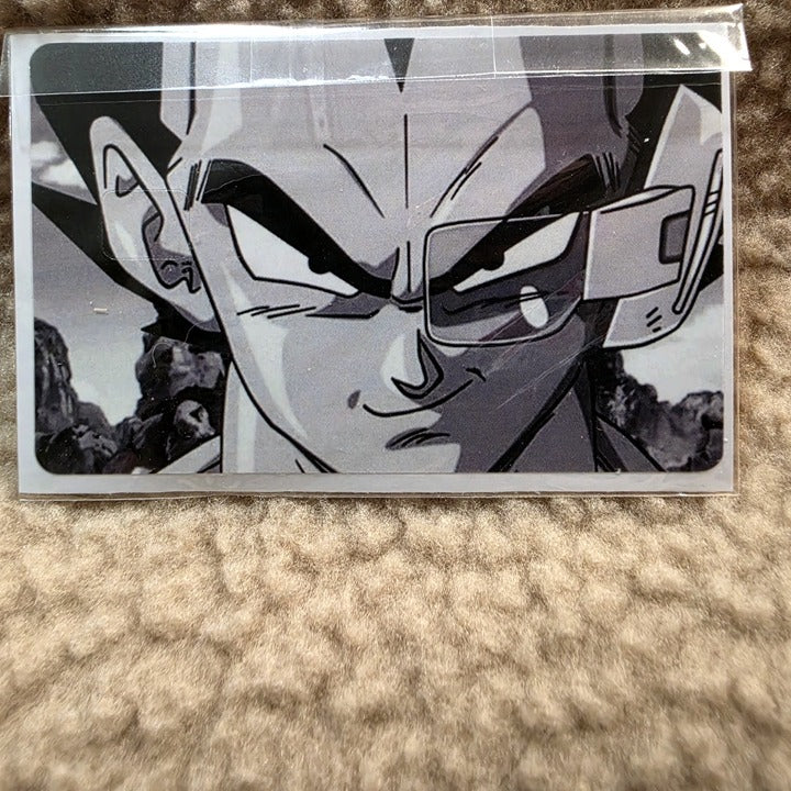 Vegeta Black and White Card Skin Sticker