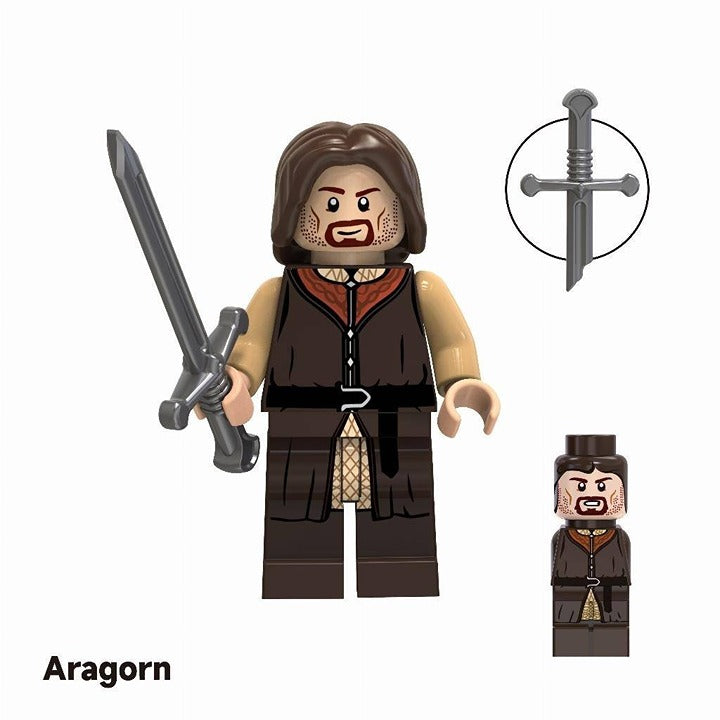 Aragorn / Ranger / Sword / Lord of the Rings LEGO compatible minifigure