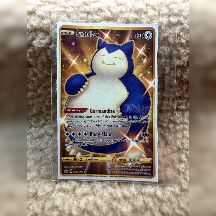 Snorlax Gold Card Card Skin Sticker