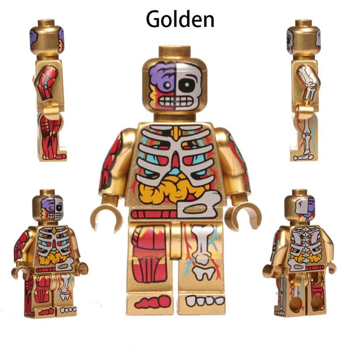 Gold Human Body / Anatomy / Minifigure / LEGO Compatible