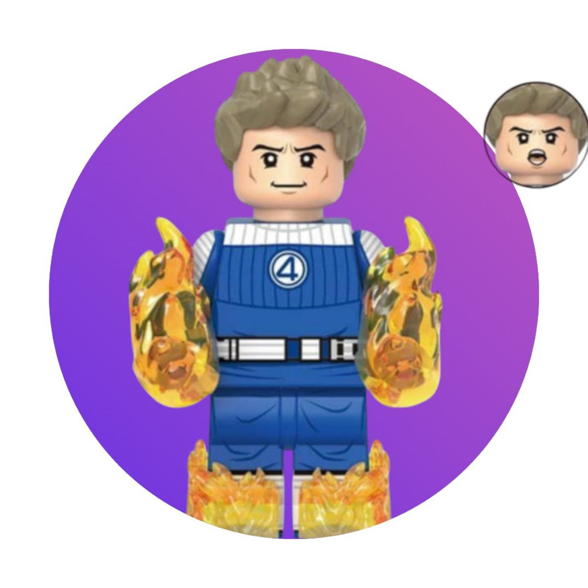 Johnny Storm / Human Torch / Marvel LEGO compatible minifigure