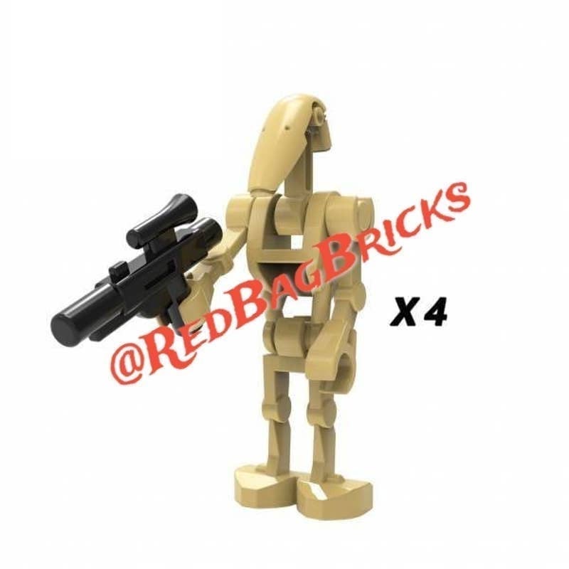x4 B1 Battle Droids / Roger Roger / Star Wars LEGO compatible minifigure