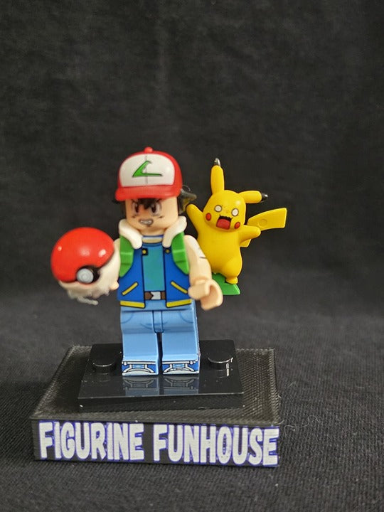 Ash Ketchum / Pikachu and Poke Ball / Pokemon / Minifigure / LEGO Compatible