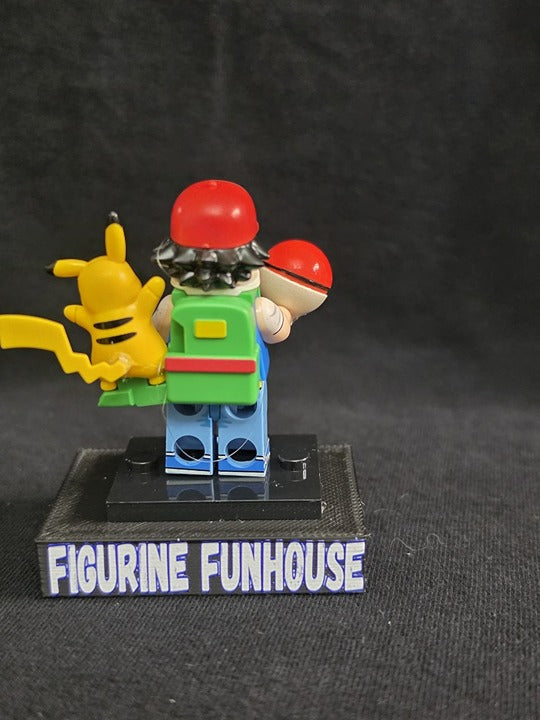 Ash Ketchum / Pikachu and Poke Ball / Pokemon / Minifigure / LEGO Compatible