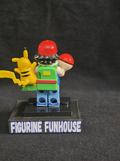Ash Ketchum / Pikachu and Poke Ball / Pokemon / Minifigure / LEGO Compatible