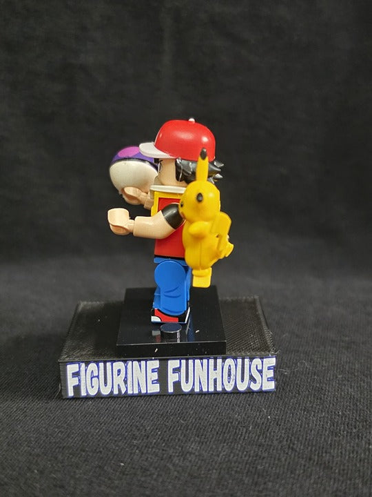 Trainer Red / Pikachu and Master Ball / Pokemon / Minifigure / LEGO Compatible