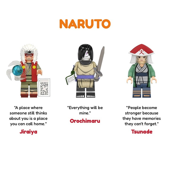 Naruto Sannin Bundle Jiraiya Orochimaru Tsunade / Minifigure / LEGO Compatible