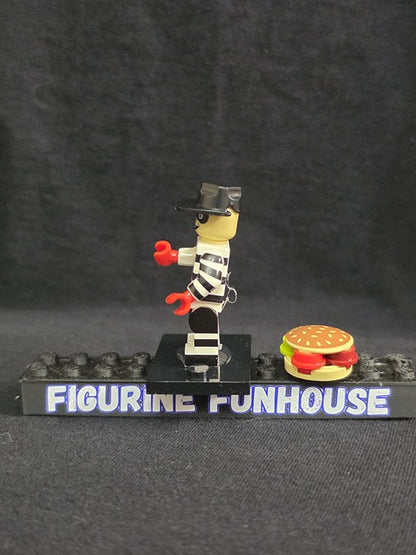 Hamburglar / Burger / Striped Outfit / Mascot / Minifigure / LEGO Compatible