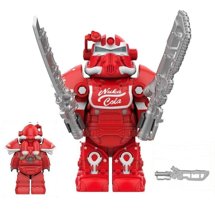 Nuka-Cola Power Armor / T-51 / Red / Fallout LEGO compatible minifigure