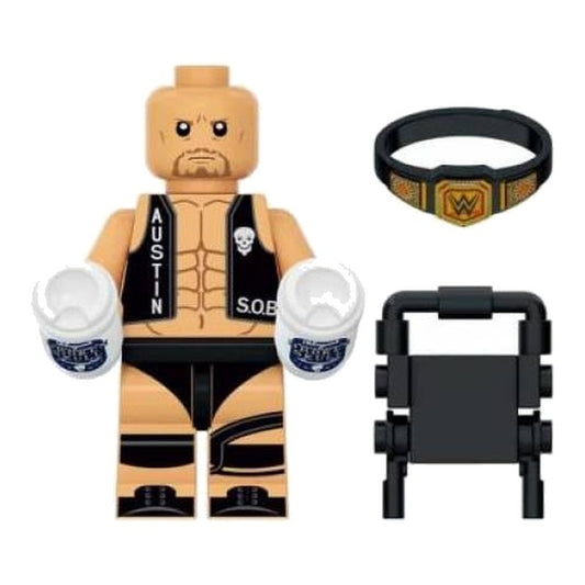 Stone Cold Steve Austin / WWE / Wrestling / Minifigure / LEGO Compatible