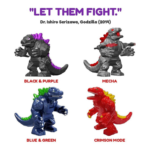 Godzilla Big Fig Bundle 4 Kaiju / Minifigure / LEGO Compatible