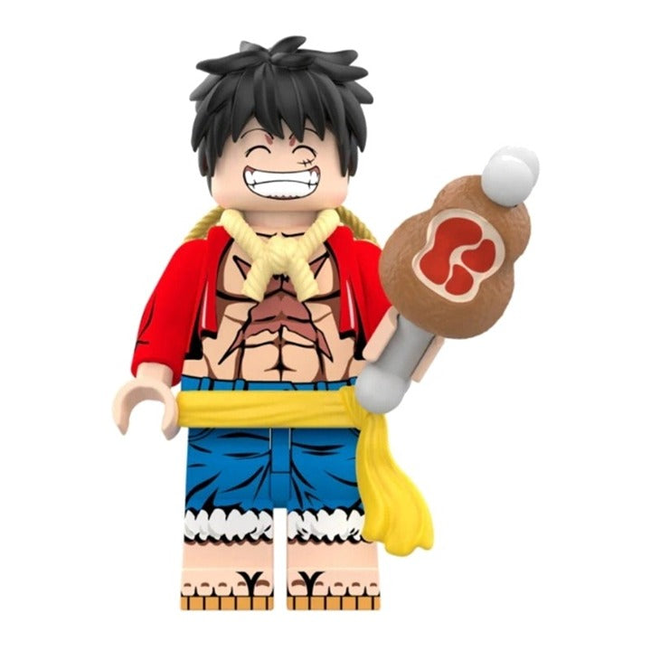 Luffy / Hangry / Meat on the Bone / One Piece / Minifigure / LEGO Compatible