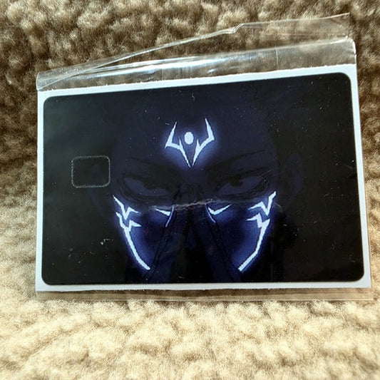 Blue Sukuna Credit Card Skin Sticker