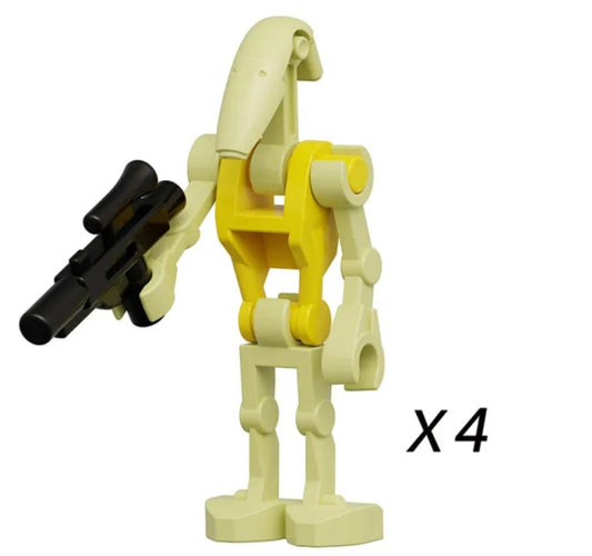 Yellow R0-GR Roger / Star Wars Battle Droid LEGO compatible minifigure