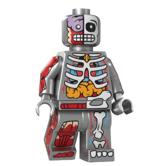 Silver Human Body / Anatomy LEGO compatible minifigure