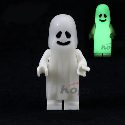 Glow in the dark Happy Ghost - Minifigure  - Lego Compatible