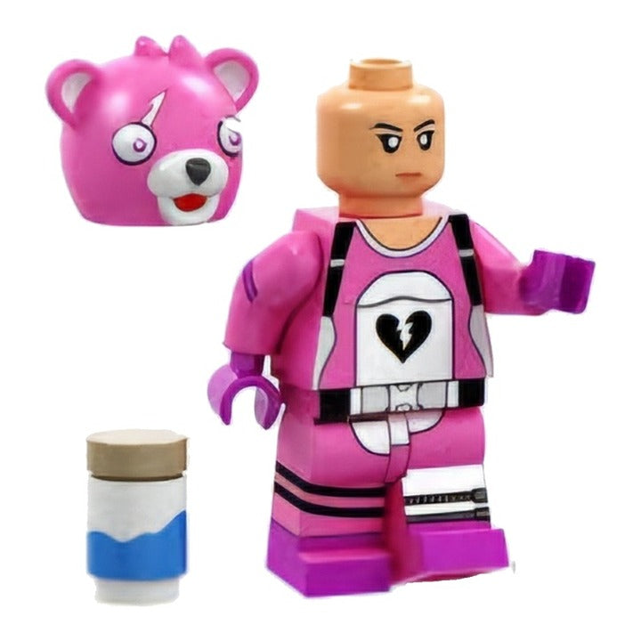 Cuddle Team Leader / Fortnite / Pink Bear / Minifigure / LEGO Compatible