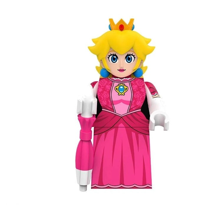 Princess Peach / Pink Gown / Crown / Super Mario LEGO compatible minifigure