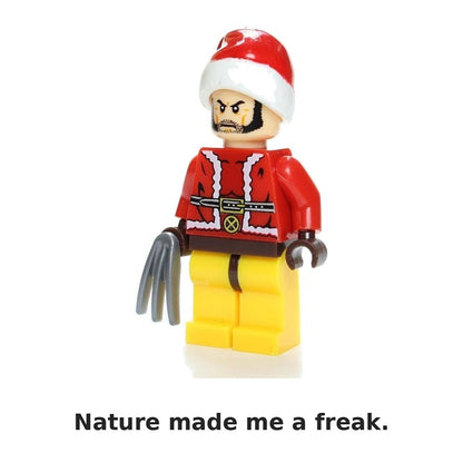 Christmas Wolverine / Santa Hat / Claws / Marvel / Minifigure / LEGO Compatible