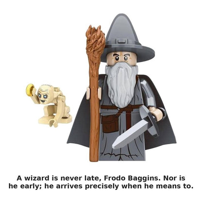 Gandalf the Grey and Gollum / Lord of the Rings / Minifigure / LEGO Compatible