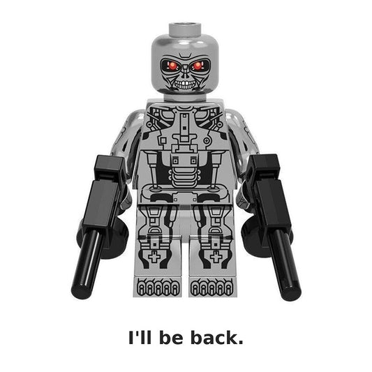 Terminator T-800 / Endoskeleton / Twin Guns / Minifigure / LEGO Compatible