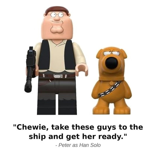 Peter Griffin as Han Solo Family Guy Star Wars Minifigure / LEGO Compatible