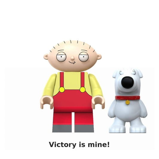 Stewie Griffin / Overalls / Brian / Family Guy LEGO compatible minifigure