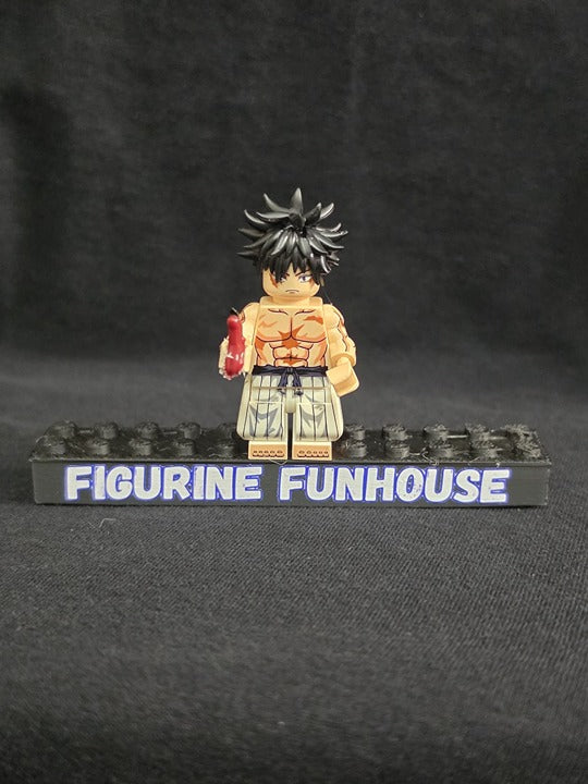 Shirtless Fighter / Spiky Hair / Bandaged Fist / Minifigure / LEGO Compatible