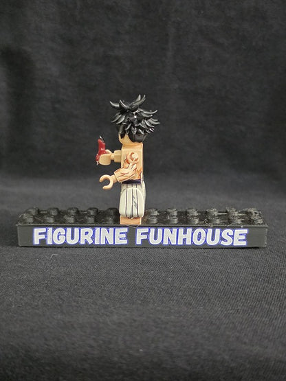 Shirtless Fighter / Spiky Hair / Bandaged Fist / Minifigure / LEGO Compatible