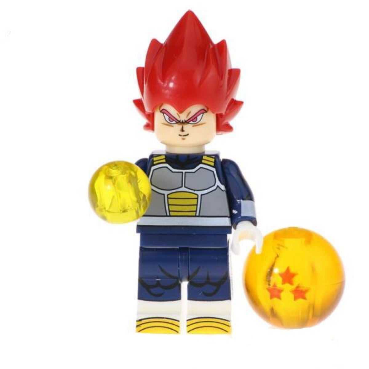 SSJ God Vegeta - Dragonball Z - Minifigure - Lego Compatible