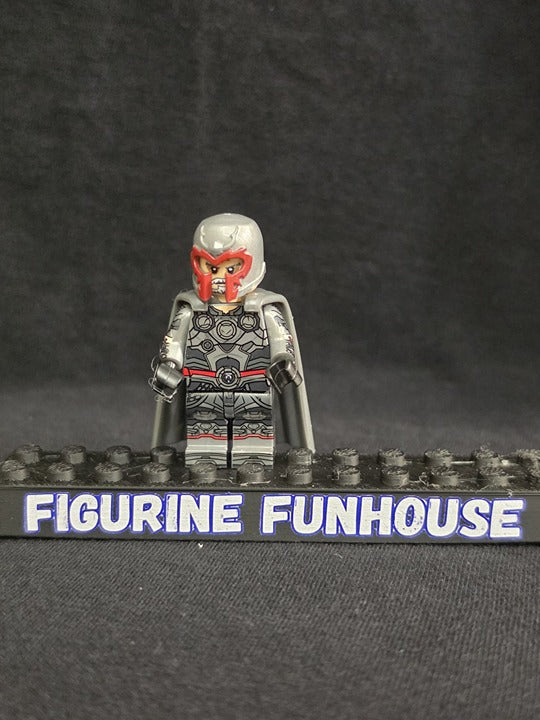 Magneto / Silver Armor Grey Cape / X-Men / Minifigure / LEGO Compatible