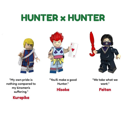 Hunter x Hunter Bundle Kurapika Hisoka Feitan / Minifigure / LEGO Compatible
