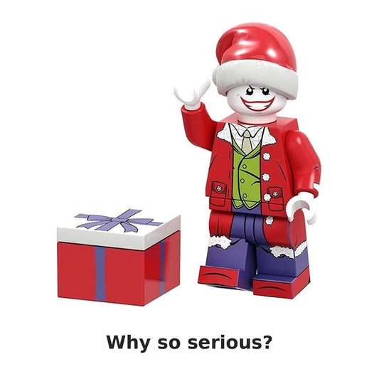 Christmas Joker / Santa Hat / Gift / DC / Minifigure / LEGO Compatible