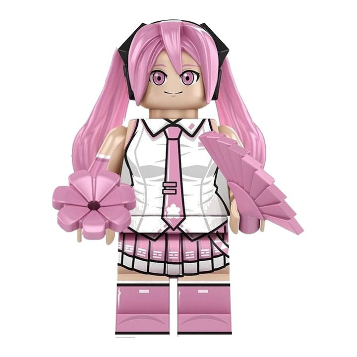 Sakura Miku Pink Cherry Blossom with Guitar / Minifigure / LEGO Compatible