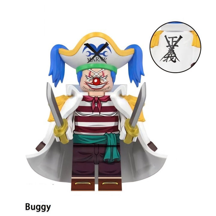 Buggy the Clown / Marine Hat / One Piece / Minifigure / LEGO Compatible