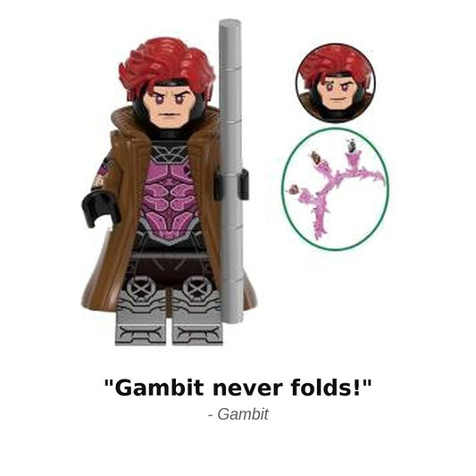 Gambit Marvel Rivals X-Men Minifigure / LEGO Compatible