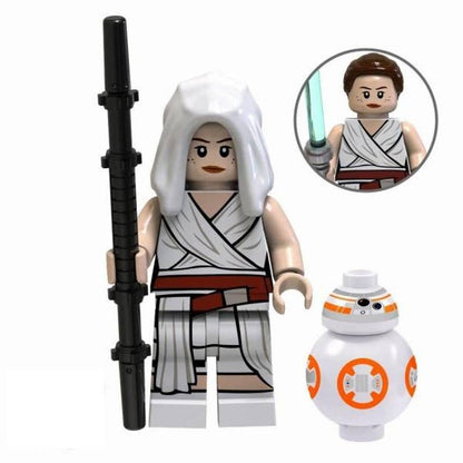 Rey with Staff / Star Wars Jedi Minifigure / LEGO Compatible
