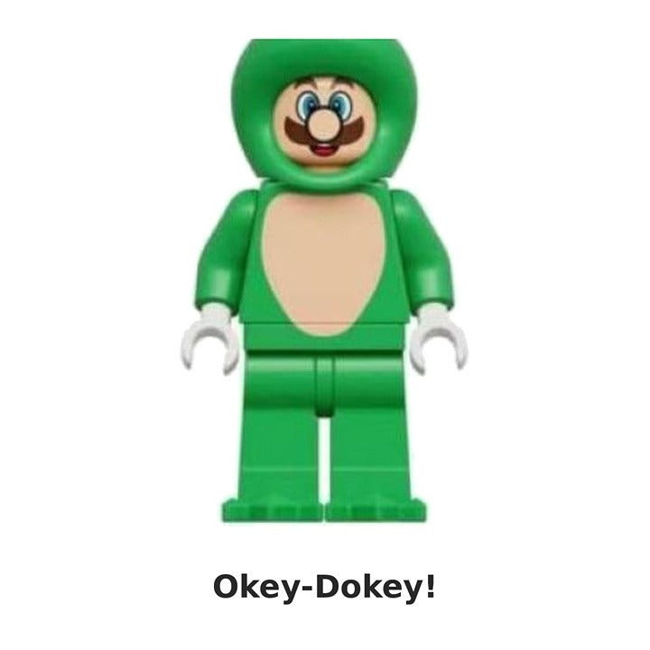 Luigi / Frog Suit / Super Mario / Minifigure / LEGO Compatible