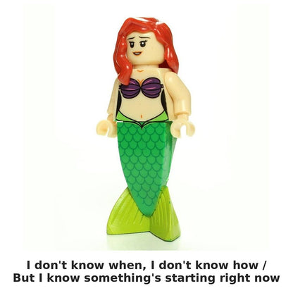 Ariel The Little Mermaid with Tail / Minifigure / LEGO Compatible