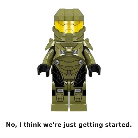 Olive Halo Spartan / Halo / Minifigure / LEGO Compatible