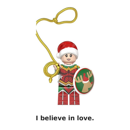 Christmas Wonder Woman / Lasso / Shield / DC / Minifigure / LEGO Compatible