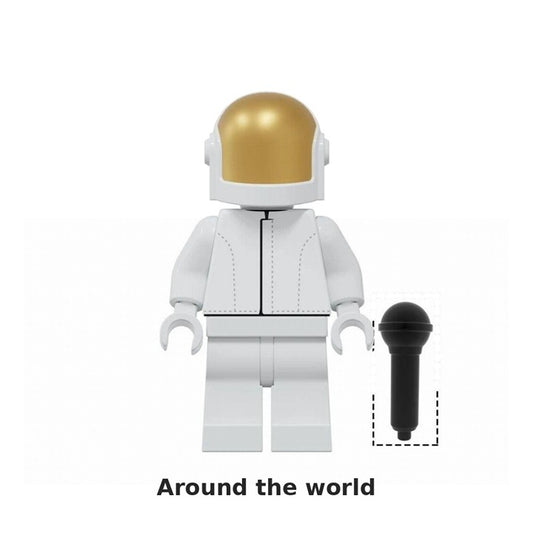 Guy-Manuel / White Suit / Gold Helmet / Daft Punk LEGO compatible minifigure